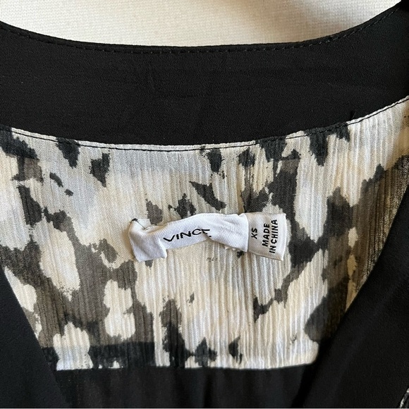 Vince Macadamia Black Basketweave Print Sleeveless Silk Maxi Dress Size XS - Picture 6 of 7